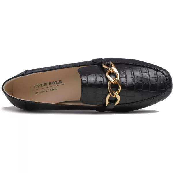 Feversole Women's Fashion Trim Deco Loafer Slippers