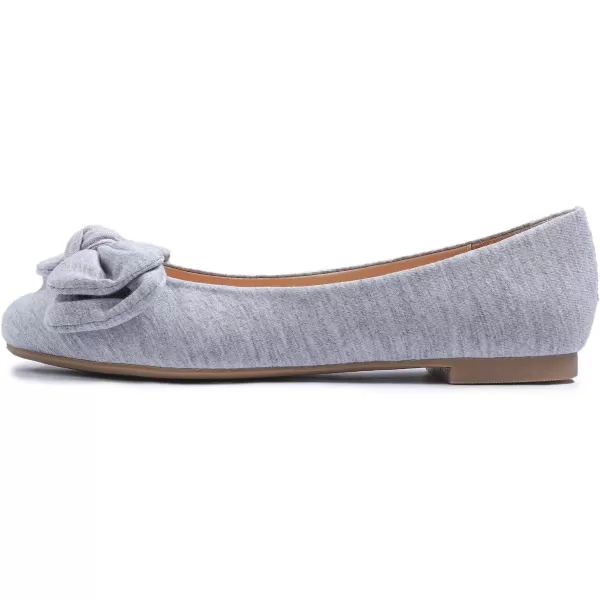 Feversole Women's Round Toe Cute Bow Trim Ballet Flats