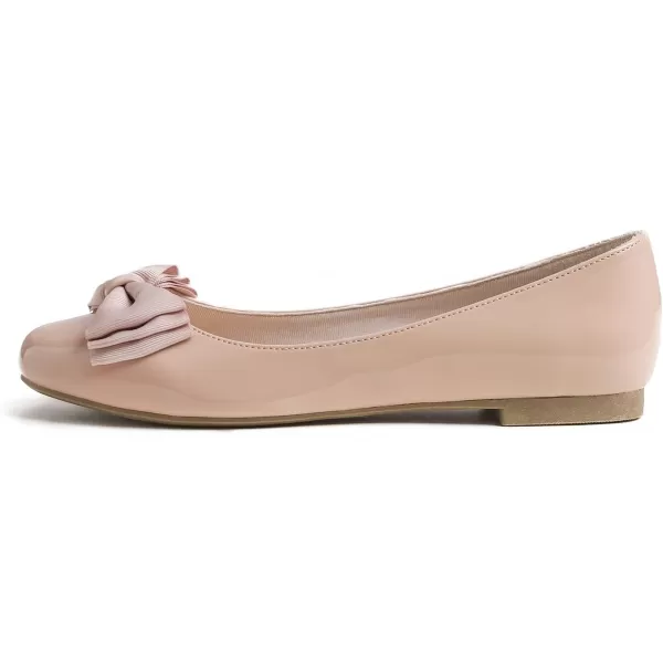 Feversole Women's Round Toe Cute Bow Trim Ballet Flats