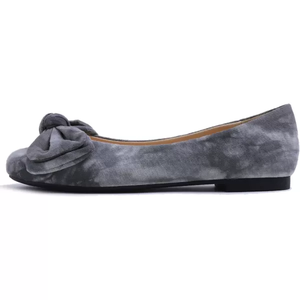 Feversole Women's Round Toe Cute Bow Trim Ballet Flats