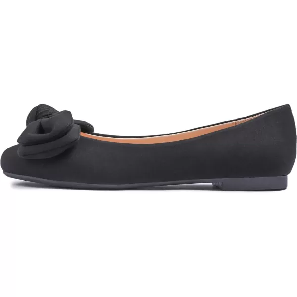 Feversole Women's Round Toe Cute Bow Trim Ballet Flats