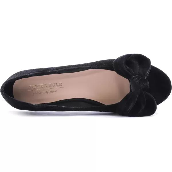 Feversole Women's Round Toe Cute Bow Trim Ballet Flats