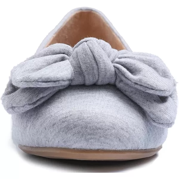 Feversole Women's Round Toe Cute Bow Trim Ballet Flats