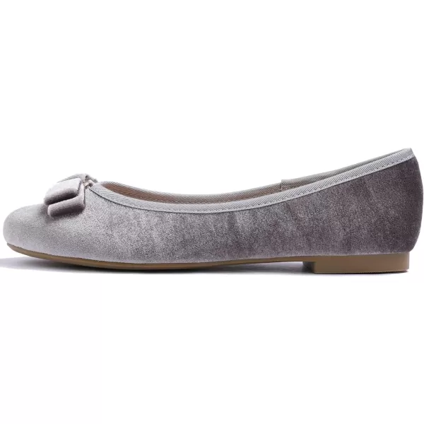 Feversole Women's Round Toe Cute Bow Trim Ballet Flats