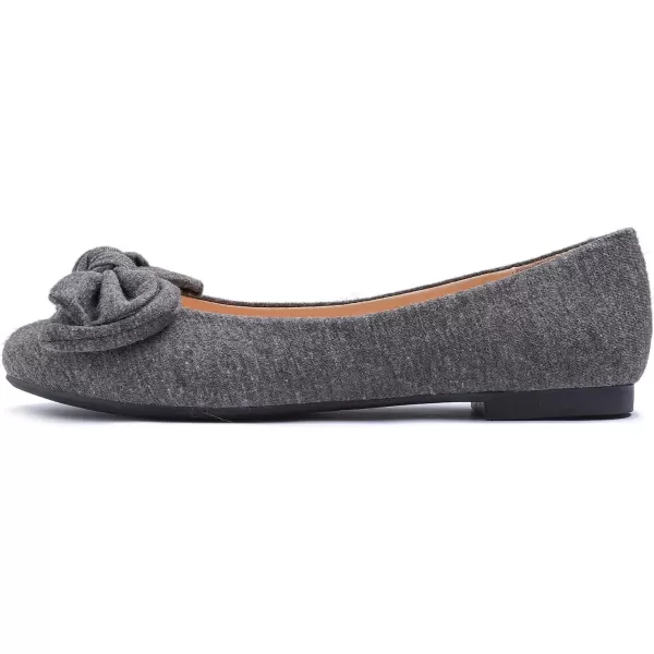 Feversole Women's Round Toe Cute Bow Trim Ballet Flats