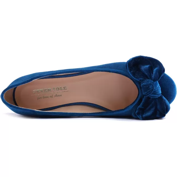 Feversole Women's Round Toe Cute Bow Trim Ballet Flats