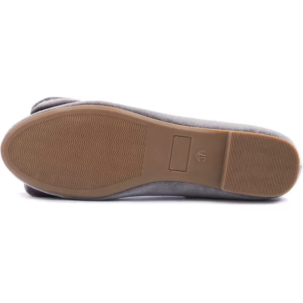 Feversole Women's Round Toe Cute Bow Trim Ballet Flats