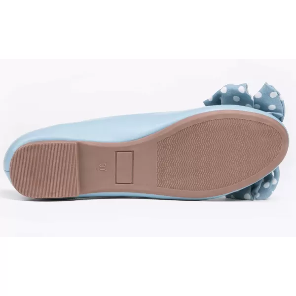 Feversole Women's Round Toe Cute Bow Trim Ballet Flats
