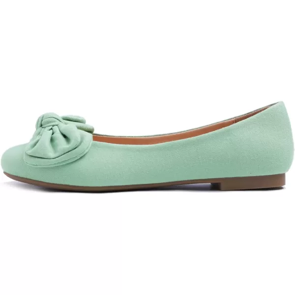 Feversole Women's Round Toe Cute Bow Trim Ballet Flats