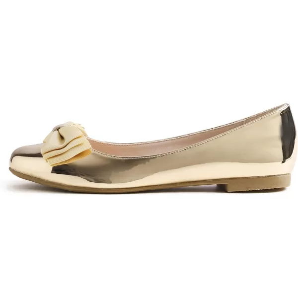 Feversole Women's Round Toe Cute Bow Trim Ballet Flats