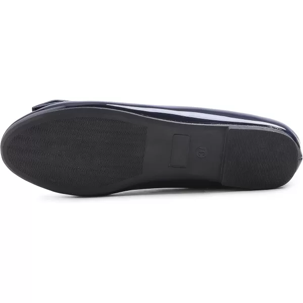 Feversole Women's Round Toe Cute Bow Trim Ballet Flats