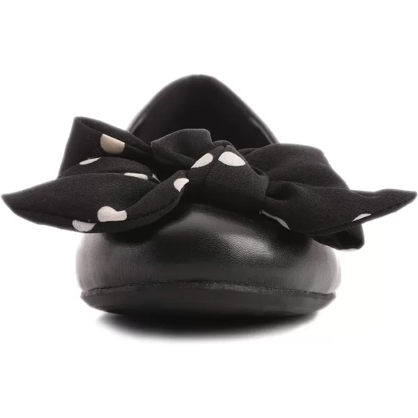 Feversole Women's Round Toe Cute Bow Trim Ballet Flats