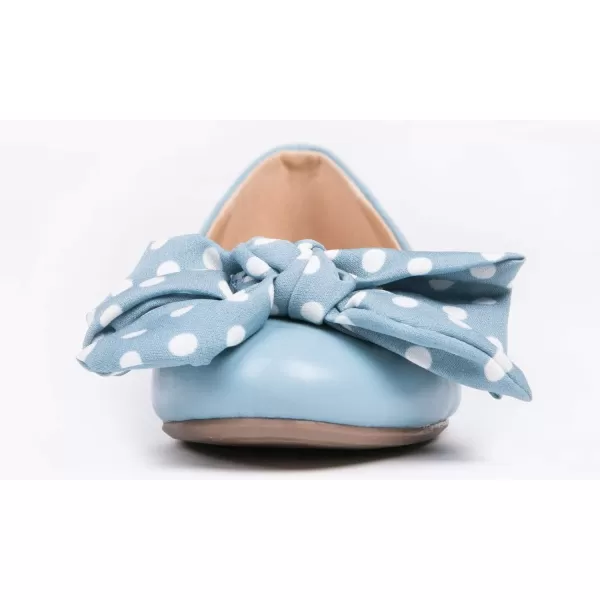 Feversole Women's Round Toe Cute Bow Trim Ballet Flats