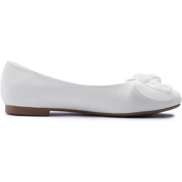 Feversole Women's Round Toe Cute Bow Trim Ballet Flats
