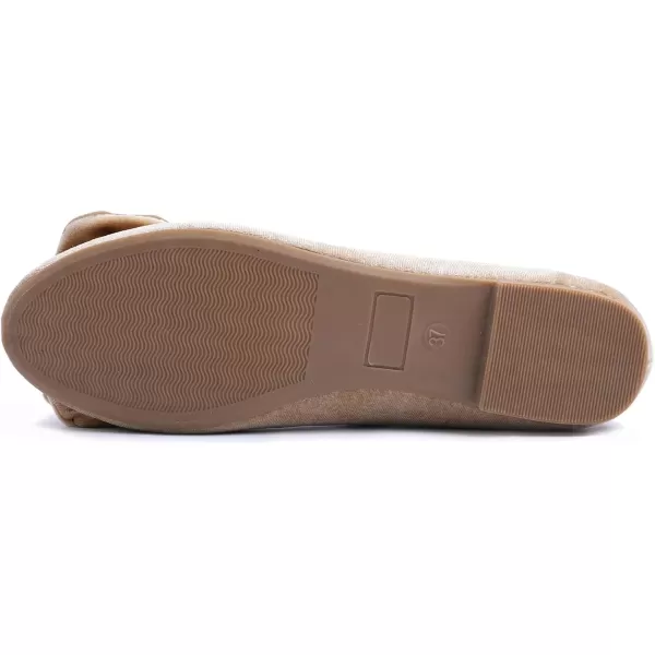 Feversole Women's Round Toe Cute Bow Trim Ballet Flats
