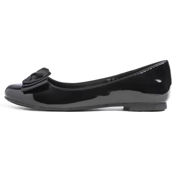 Feversole Women's Round Toe Cute Bow Trim Ballet Flats