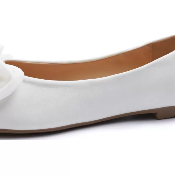 Feversole Women's Round Toe Cute Bow Trim Ballet Flats