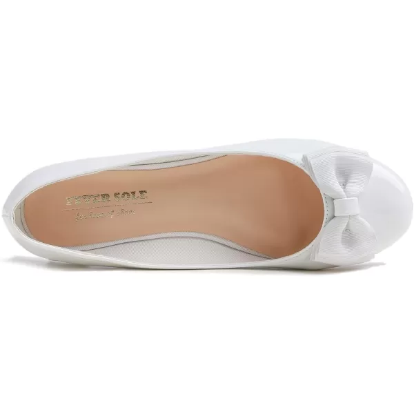 Feversole Women's Round Toe Cute Bow Trim Ballet Flats