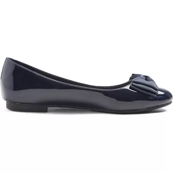 Feversole Women's Round Toe Cute Bow Trim Ballet Flats