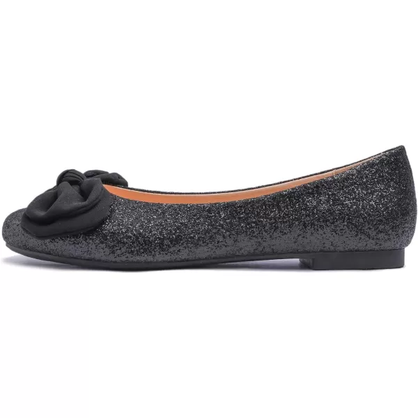 Feversole Women's Round Toe Cute Bow Trim Ballet Flats