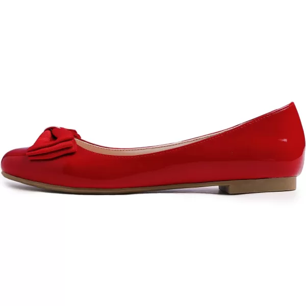 Feversole Women's Round Toe Cute Bow Trim Ballet Flats