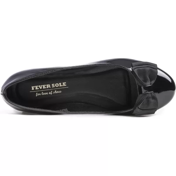 Feversole Women's Round Toe Cute Bow Trim Ballet Flats