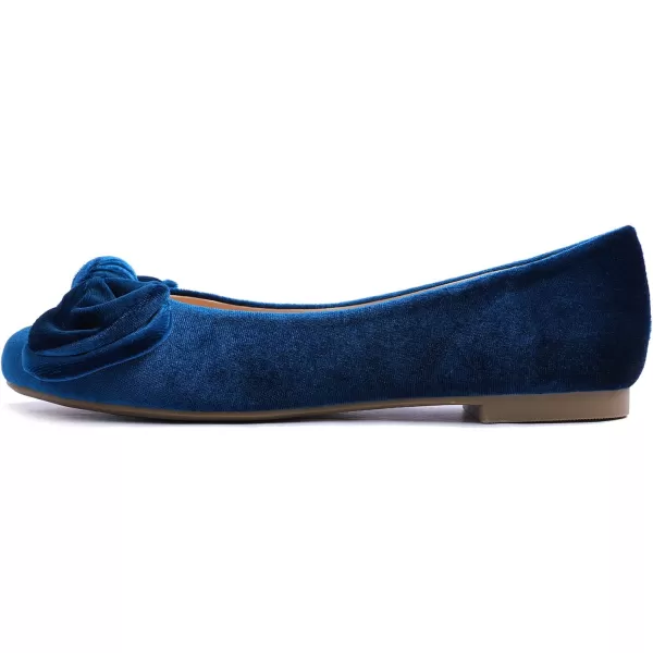 Feversole Women's Round Toe Cute Bow Trim Ballet Flats