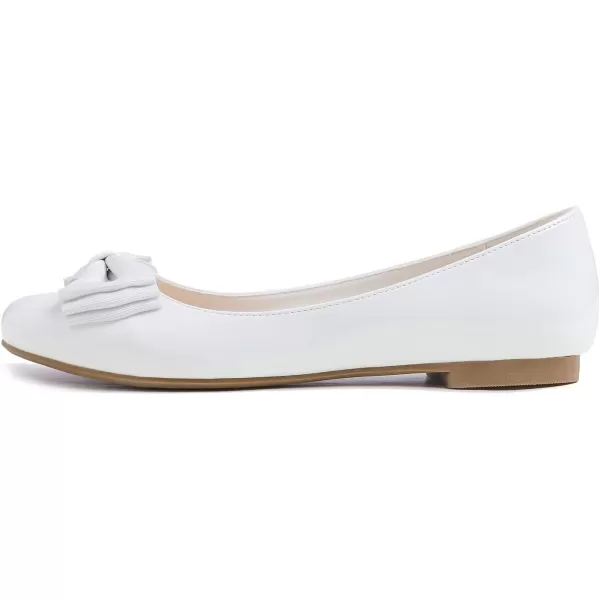 Feversole Women's Round Toe Cute Bow Trim Ballet Flats