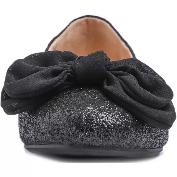 Feversole Women's Round Toe Cute Bow Trim Ballet Flats