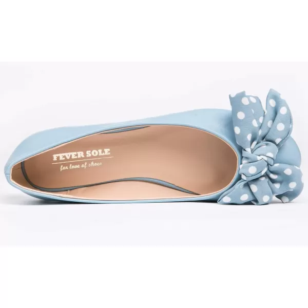 Feversole Women's Round Toe Cute Bow Trim Ballet Flats