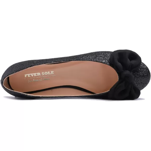 Feversole Women's Round Toe Cute Bow Trim Ballet Flats