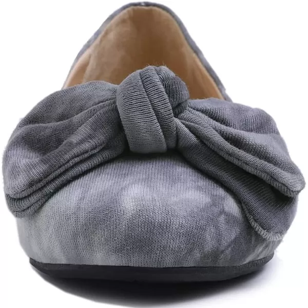 Feversole Women's Round Toe Cute Bow Trim Ballet Flats