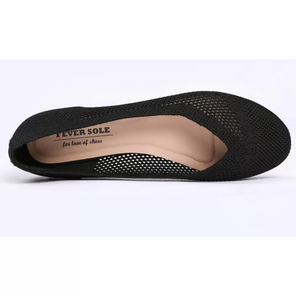 Feversole Women's Woven Fashion Breathable Knit Flat Shoes
