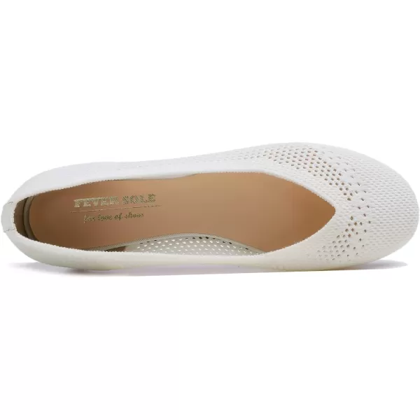 Feversole Women's Woven Fashion Breathable Knit Flat Shoes