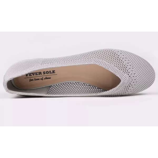 Feversole Women's Woven Fashion Breathable Knit Flat Shoes