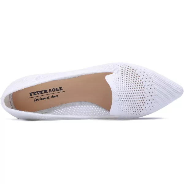 Feversole Women's Woven Fashion Breathable Knit Flat Shoes