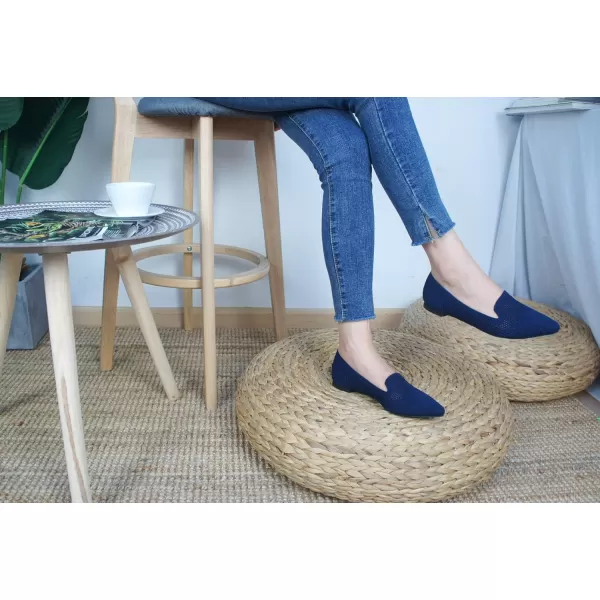 Feversole Women's Woven Fashion Breathable Knit Flat Shoes