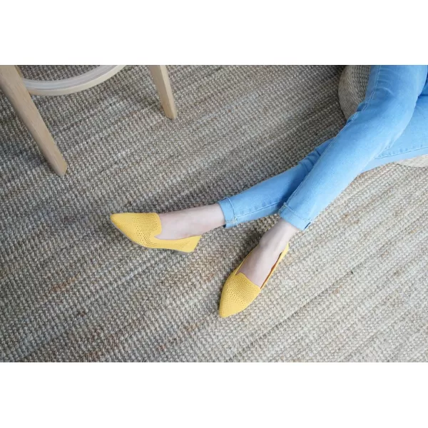 Feversole Women's Woven Fashion Breathable Knit Flat Shoes
