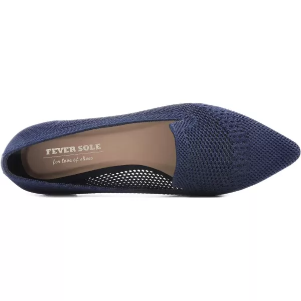 Feversole Women's Woven Fashion Breathable Knit Flat Shoes