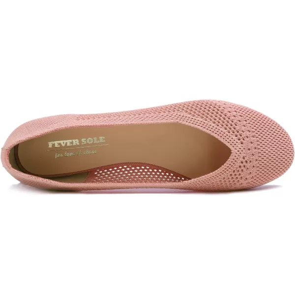 Feversole Women's Woven Fashion Breathable Knit Flat Shoes