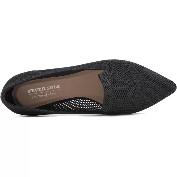 Feversole Women's Woven Fashion Breathable Knit Flat Shoes