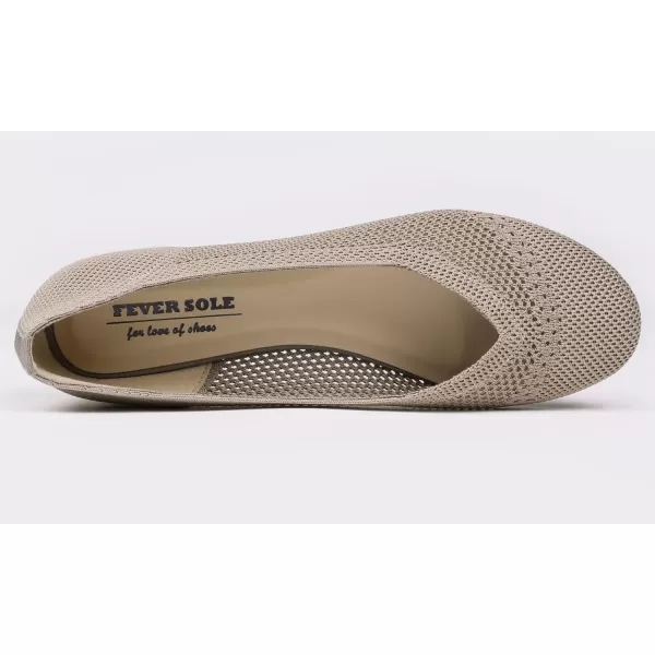 Feversole Women's Woven Fashion Breathable Knit Flat Shoes