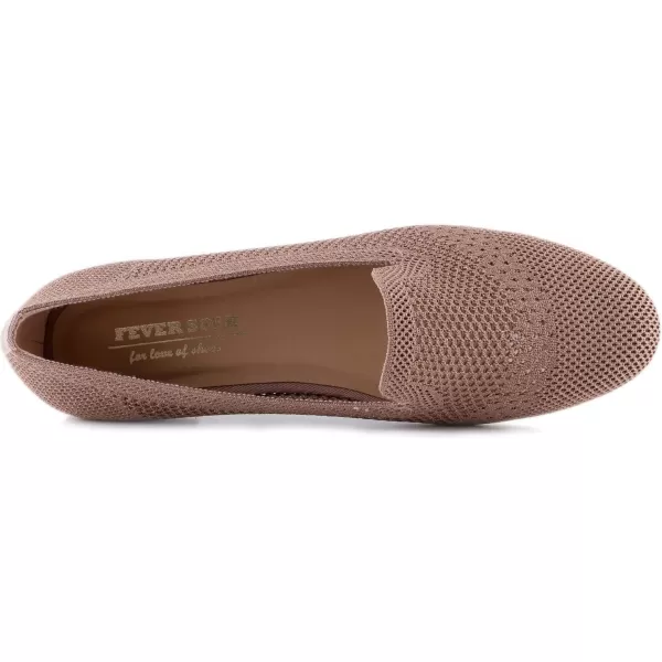 Feversole Women's Woven Fashion Breathable Knit Flat Shoes