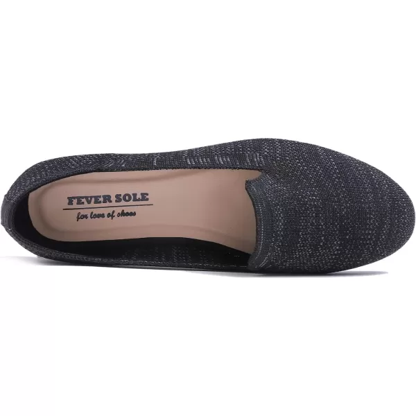 Feversole Women's Woven Fashion Breathable Knit Flat Shoes
