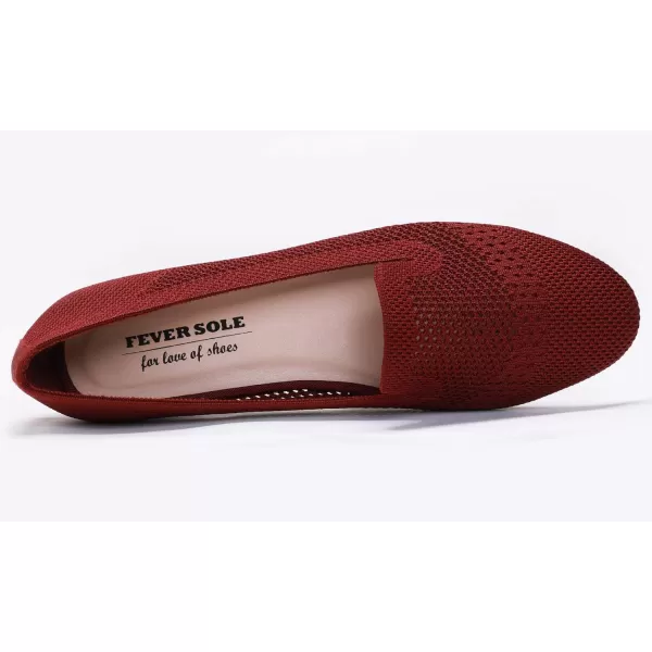 Feversole Women's Woven Fashion Breathable Knit Flat Shoes