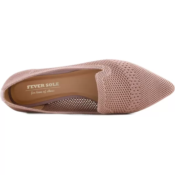 Feversole Women's Woven Fashion Breathable Knit Flat Shoes