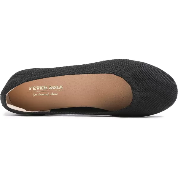 Feversole Women's Woven Fashion Breathable Knit Flat Shoes