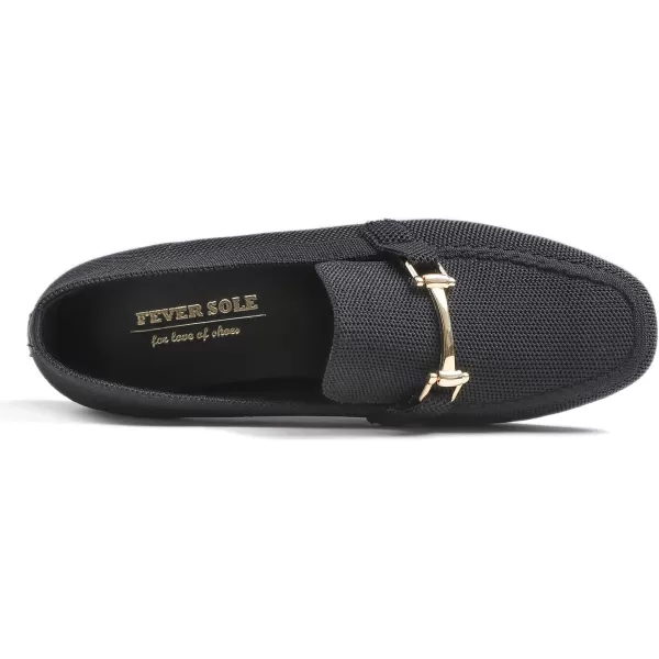 Feversole Women's Woven Fashion Breathable Knit Flat Shoes