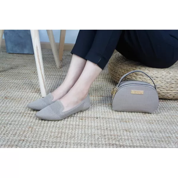 Feversole Women's Woven Fashion Breathable Knit Flat Shoes