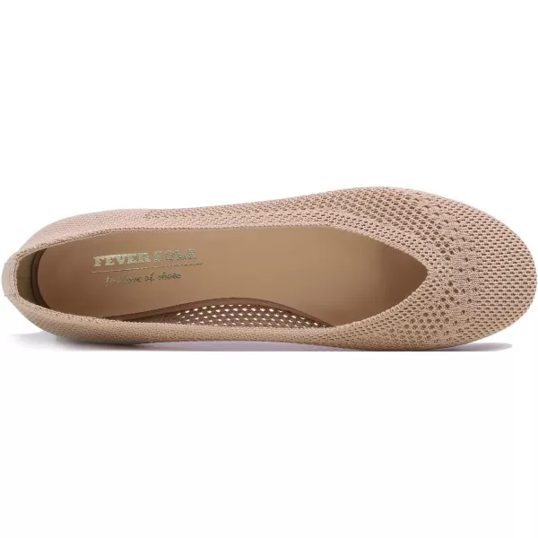 Feversole Women's Woven Fashion Breathable Knit Flat Shoes